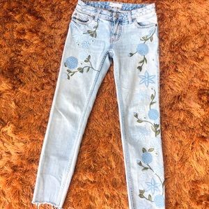 free people embroidered jeans